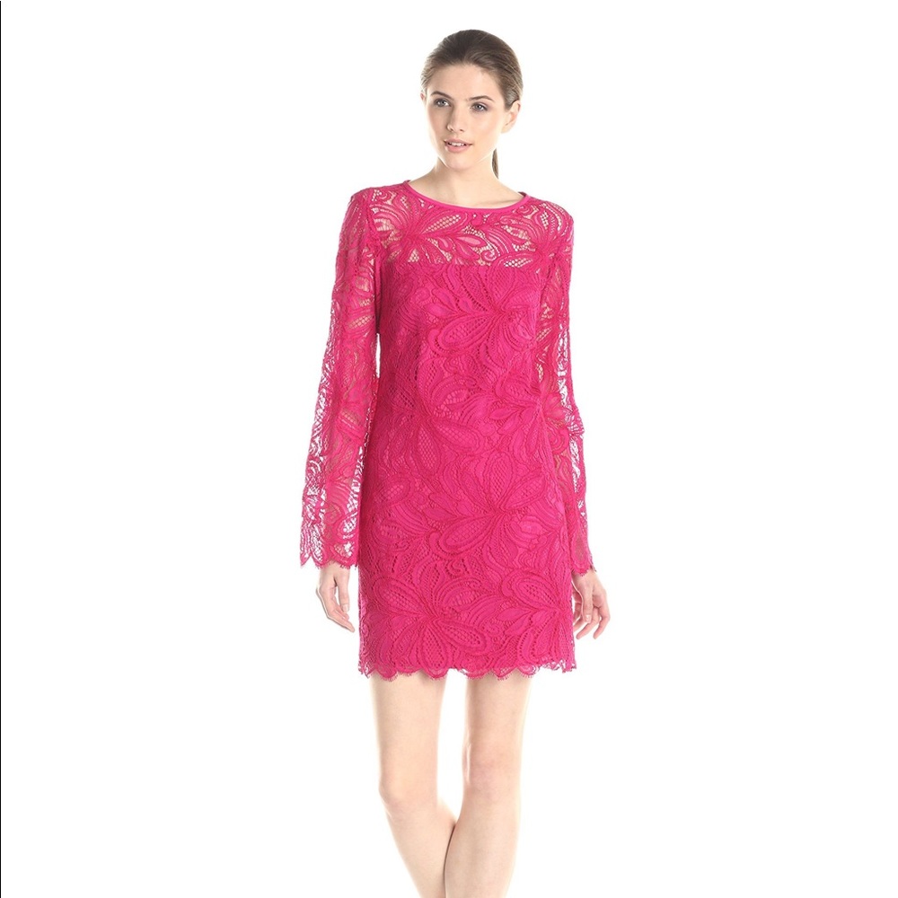 Trina Turk Shift Dress deep hot pink